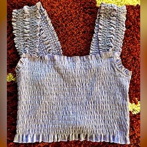 Ruched Lavender crop top. Urban Outfitters.